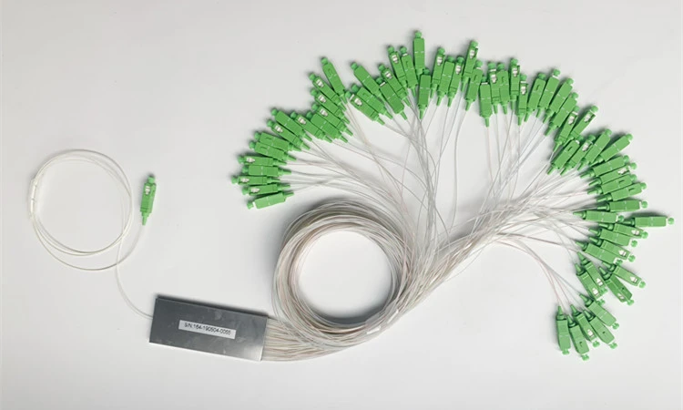 1X64 PLC Fiber Ayırıcı, Çelik Boru, Çıplak Fiber 250μm, SC APC, Tekli Mod