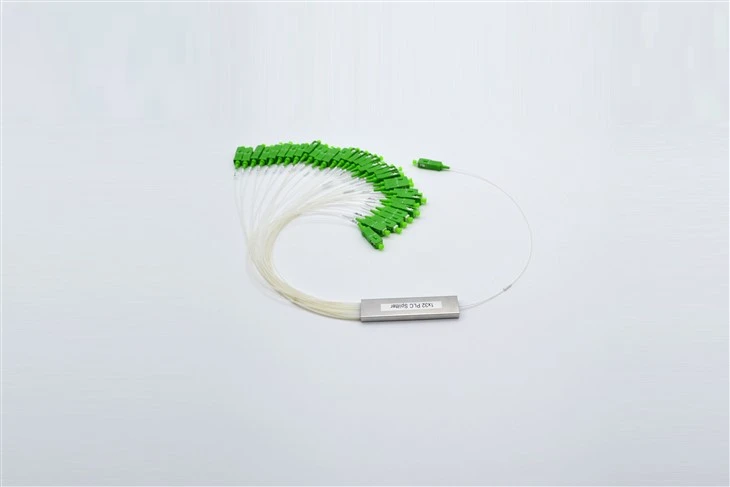 1X32 PLC Fiber Ayırıcı, Çelik Boru, Çıplak Fiber 250μm, SC APC, Tekli Mod